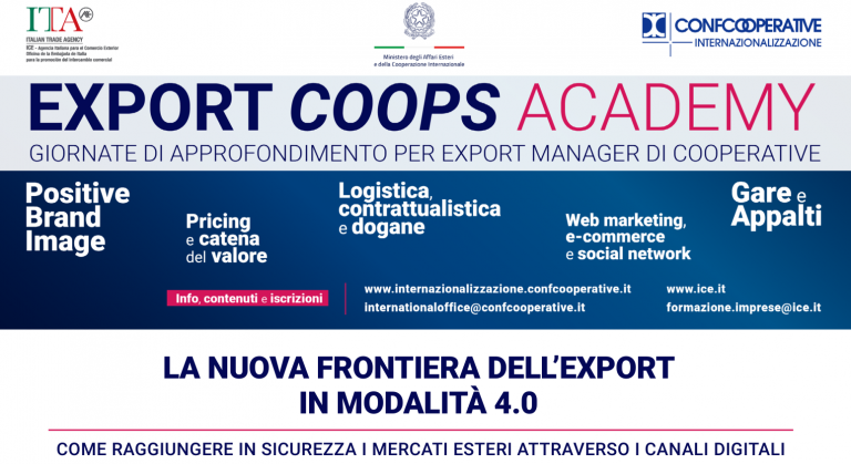 Export Coops Academy Ciclo di webinar sulla nuova frontiera dell’export